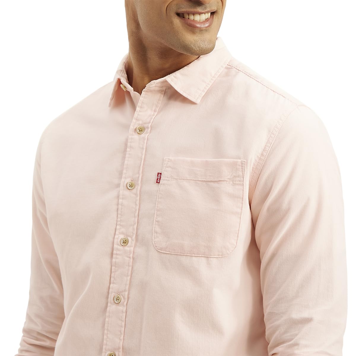 Levi's Men's Solid Slim Fit Shirt Pink