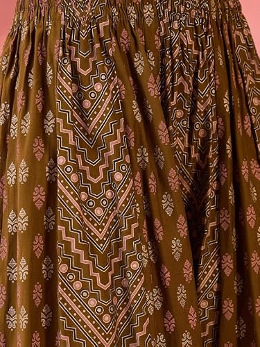 AVYUKTHA Silkkurta Palazzo & Dupatta Set For Womens | Regular Fit | 3/4 Sleeve | V Neck | Printed Embroidery | Lightweight & Comfortable | Ethenic Dress | Ideal For Weddings & Parties | M | Mustard