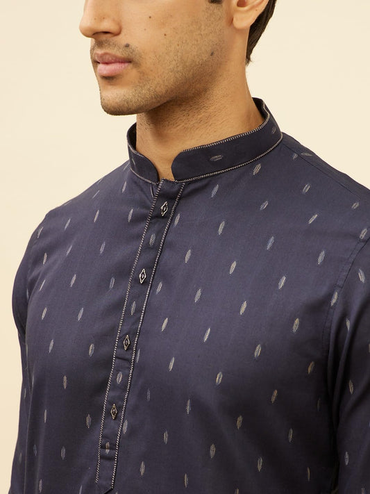 Manyavar Men's Printed Kurta Pajama Set (2pcs)