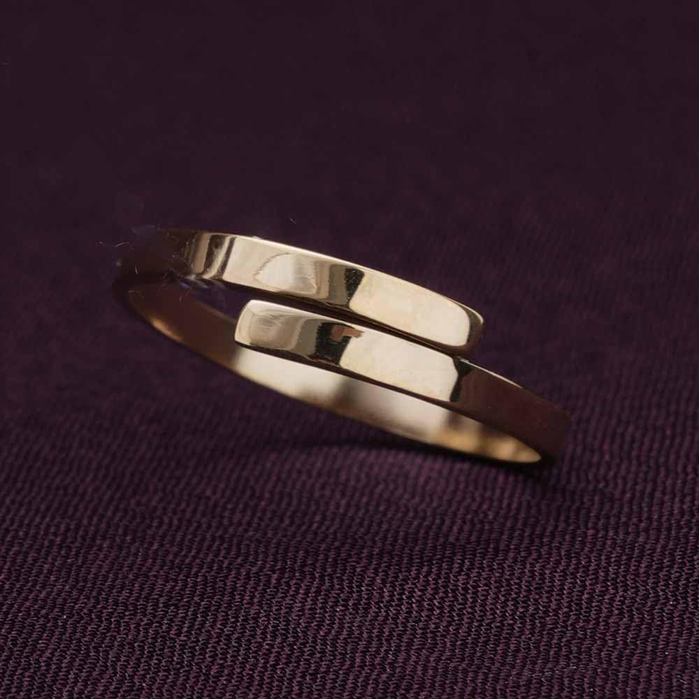 PALMONAS 18k Gold Plated Lovers Adjustable Ring for Womens - Waterproof & Anti-Tarnish, Gift for Girls & Women