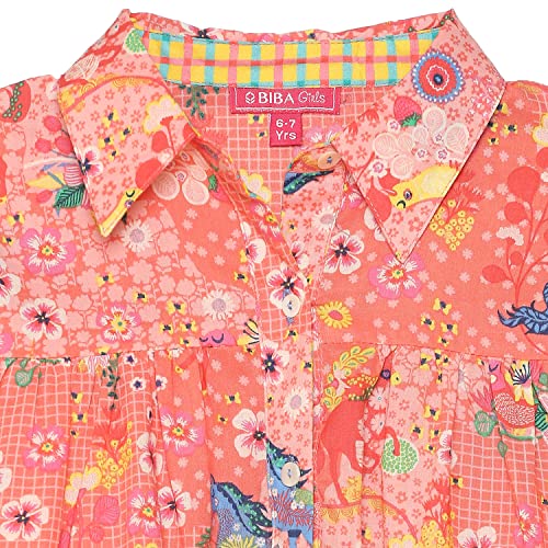 BIBA Girl Printed Kid(KW4926_Coral_9)