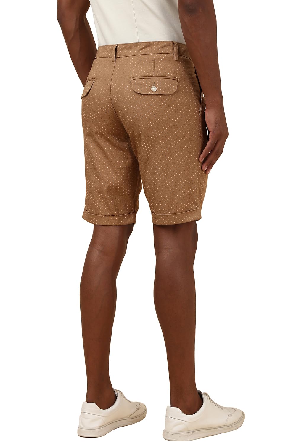 Allen Solly Men Brown Print Slim Fit Shorts
