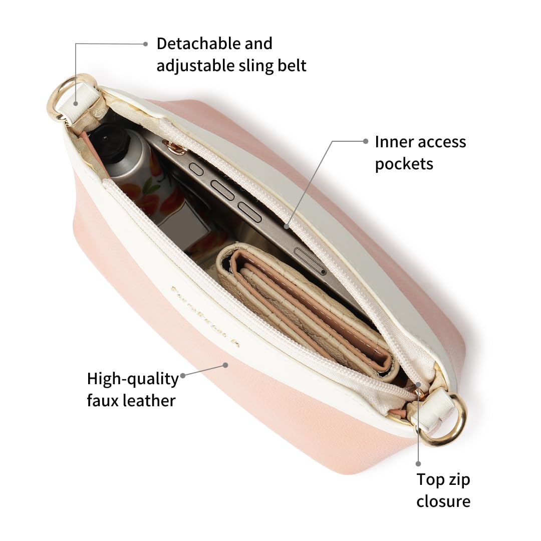 Fastrack Off Duty Sling Bag for Women | Small Size with Top Zip Closure, Detachable & Adjustable Sling Belt & Inner Access Pockets | Trendy Everyday Sling Bag