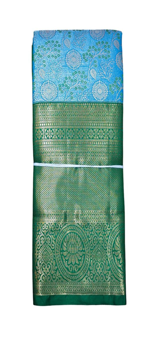 VFCollections Women's Kanchipuram Silk Pure Pattu Sarees With Blouse (VFC646-6)