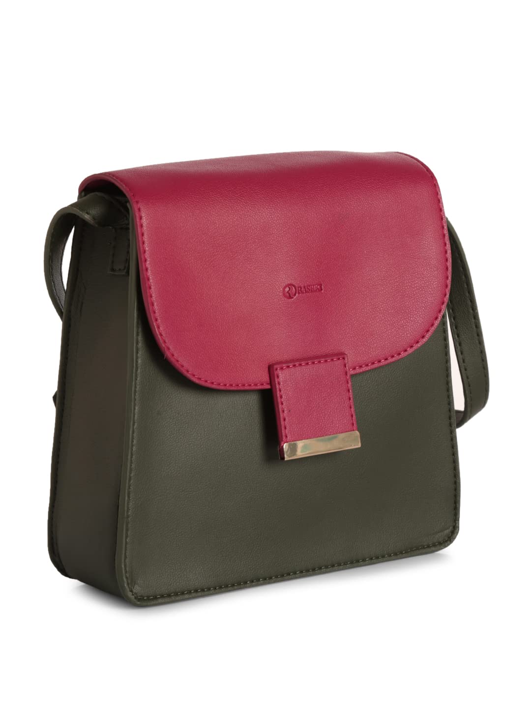 RASHKI Women Handbag/Sling Bag Vegan Leather (Green)