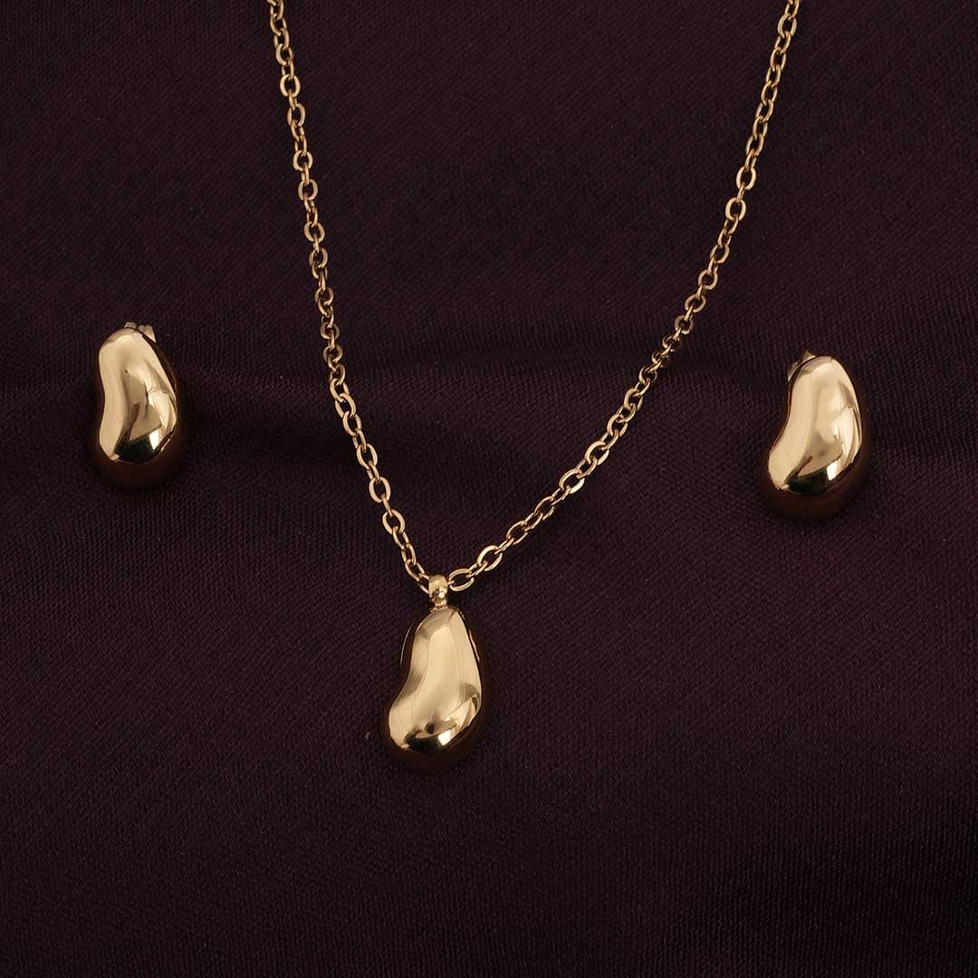 PALMONAS Gold Cashew Jewellery Set for Women