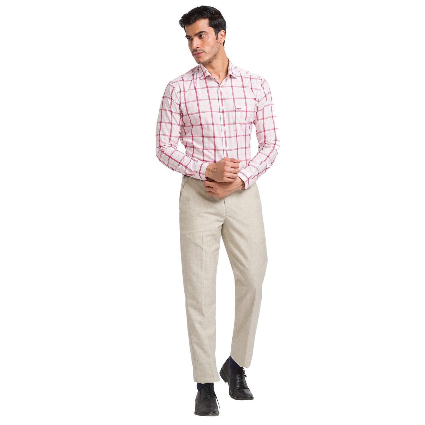 Park Avenue Slim Fit Medium Red Casual Shirt for Men