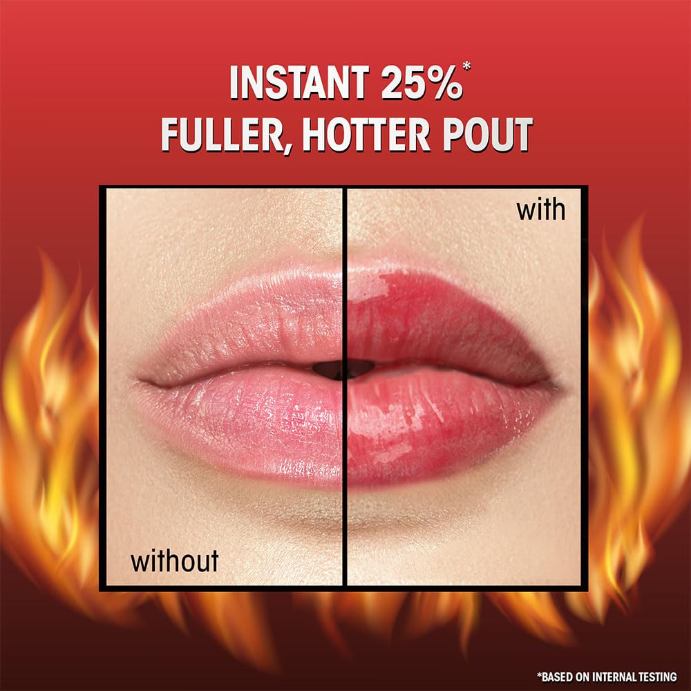 RENEE Hot Sauce Plumping Lip Gloss - Mauve Pepper, Ultra Glossy Finish, Lightweight & Nourishing, for Fuller Juicy Lips, Jojoba Oil, Sweet Almond Oil & Vitamin E Infused