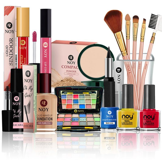 NOY Makeup Kit For Bride Artful Creations Non Transfer & Non Sticky NO#795 (All In One Makeup Set 15 Pieces)