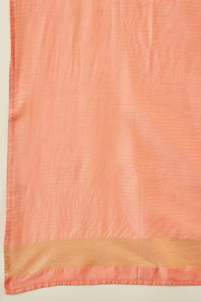 Soch Womens Cream Chanderi Floral Embroidered Suit Set with Zari