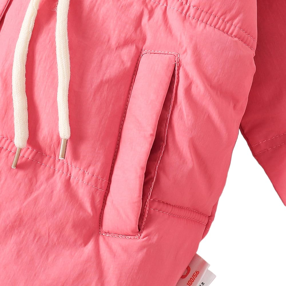 Hopscotch Girls Nylon Waist Length Jackets in Pink Color For Ages (2-3 Years)