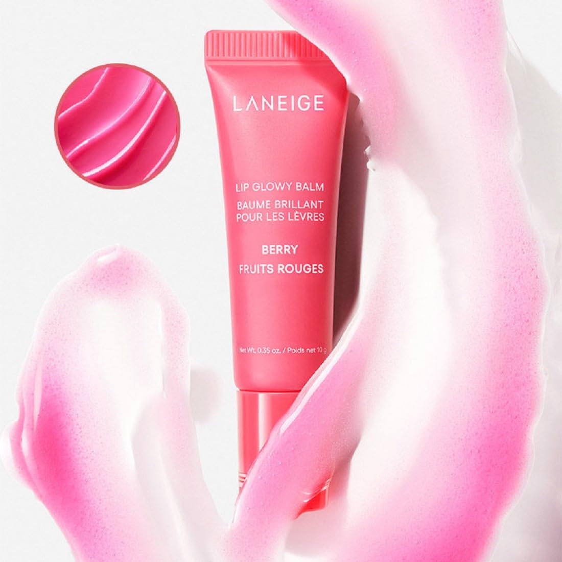 Laneige Lip Glowy Balm | Moisturizing Lip Treatment with Vitamin C + Shea Butter for Soft, Smooth and Glowing Lips | Korean Lip Balm For Dry Chapped Lips |Intense Hydration| Berry |10Gm