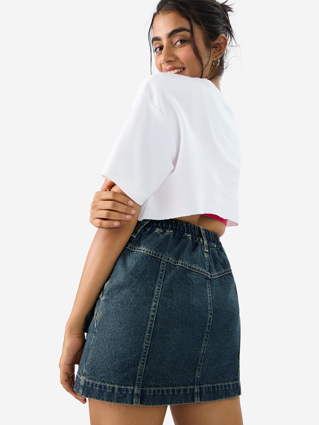 The Souled Store Denim: Classic Blue Women Denim Skirts