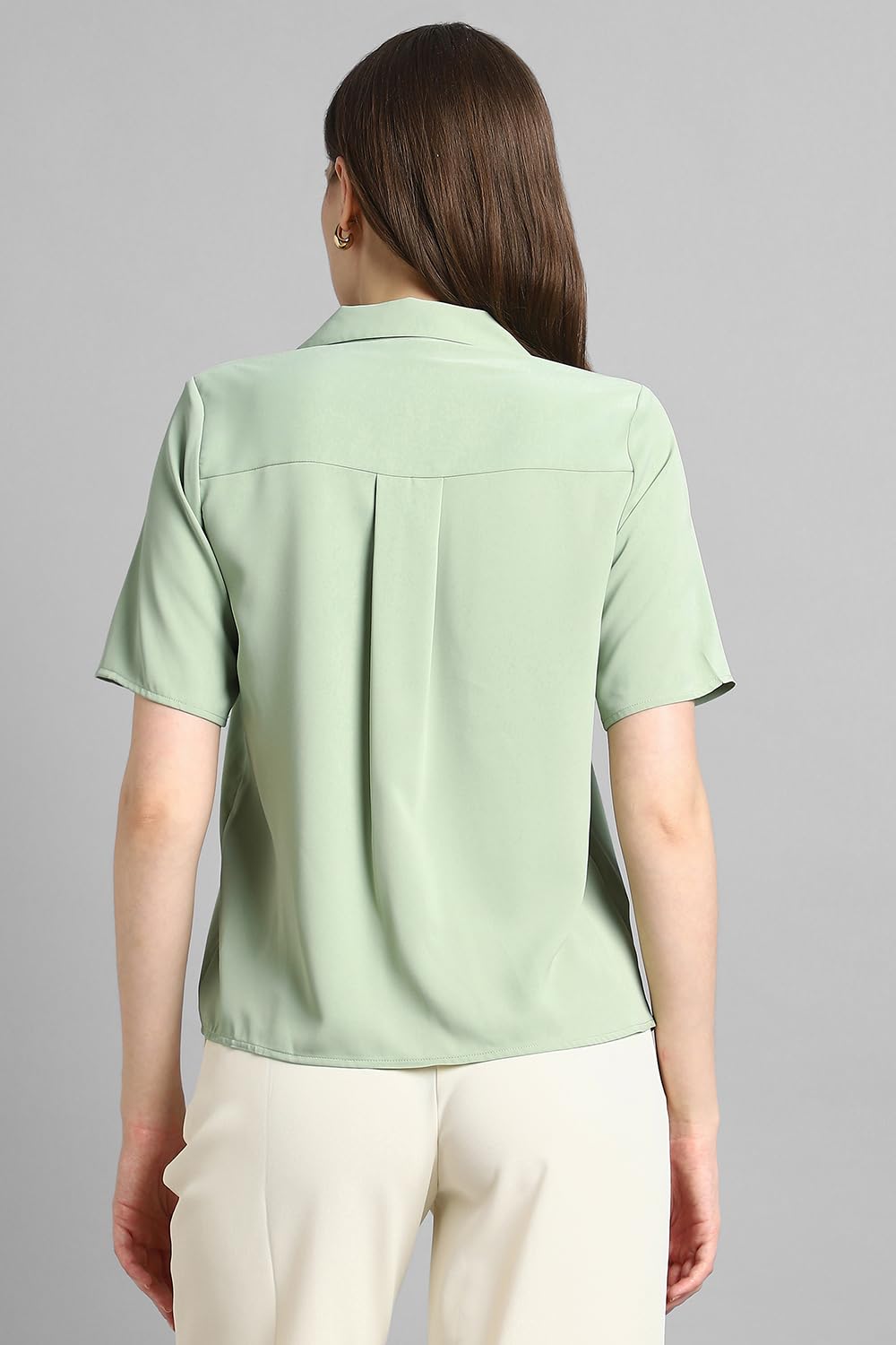 Van Heusen Women's Regular Fit Shirt (VWSHURGF739720_Grey