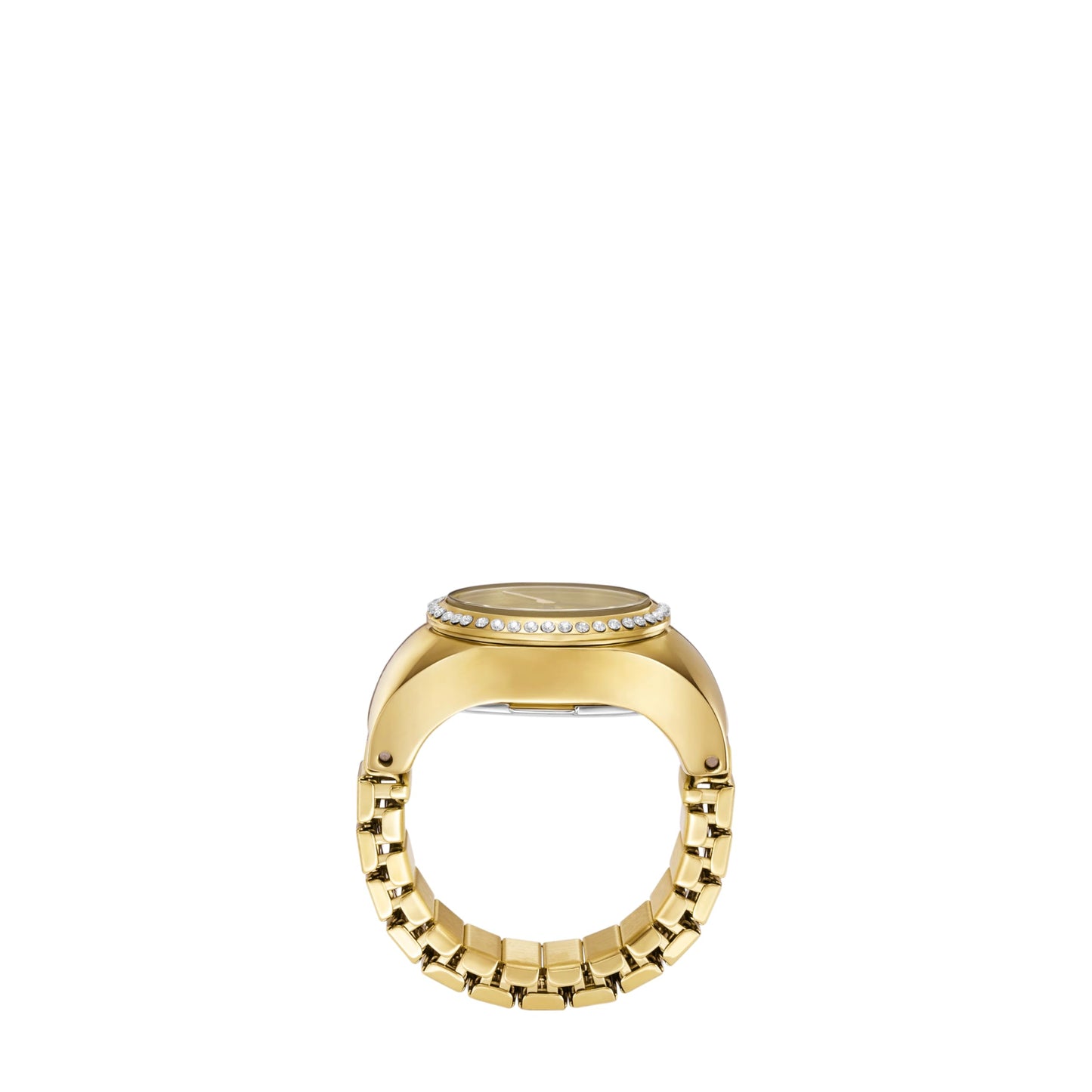 Fossil Watch Ring Gold dial ES5319 for Women, Analog, Stainless Steel, Gold Strap