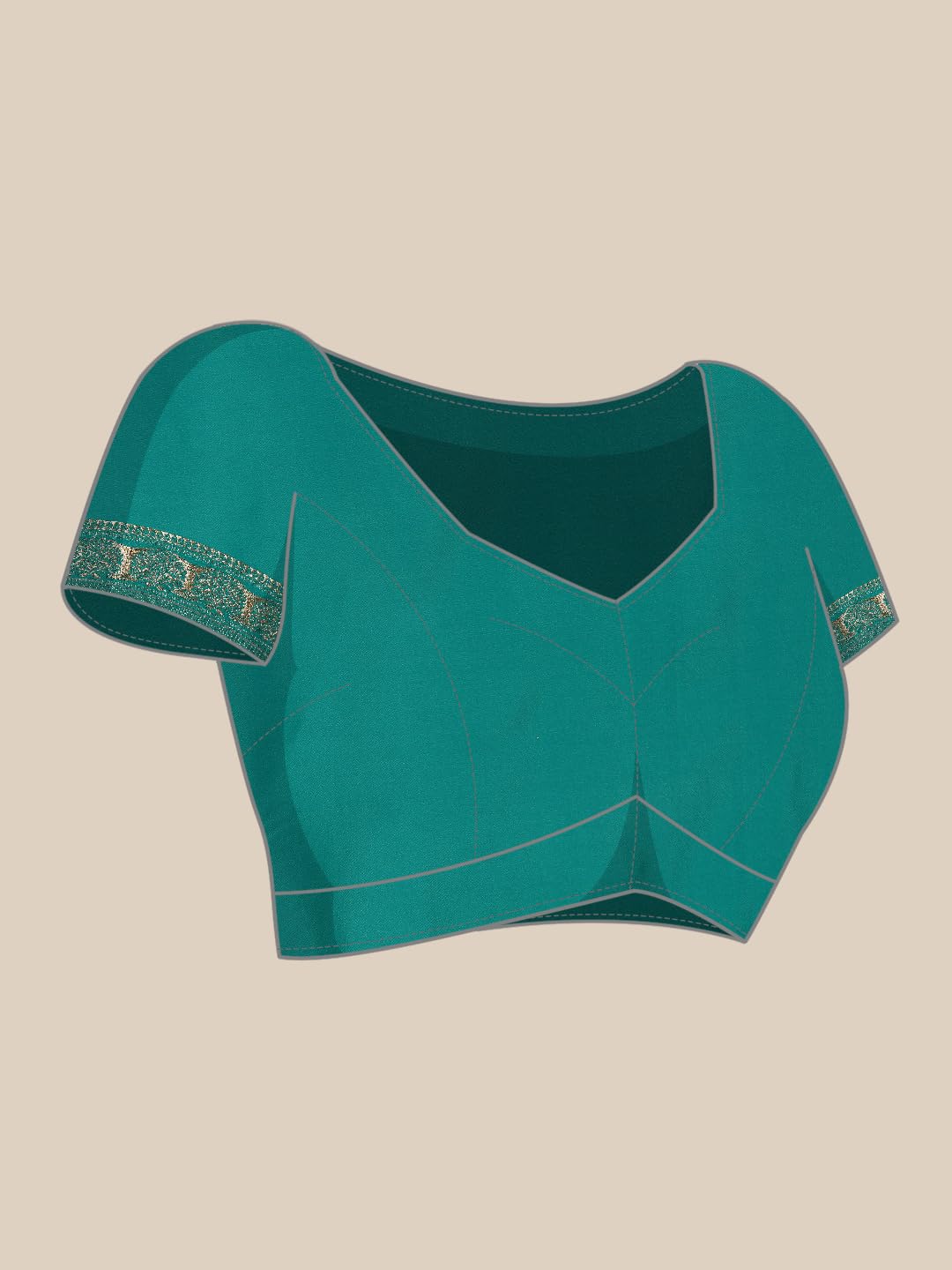 MOHEY Women's Rama Green Art Silk Zari Weave Saree (RAMA GREEN)