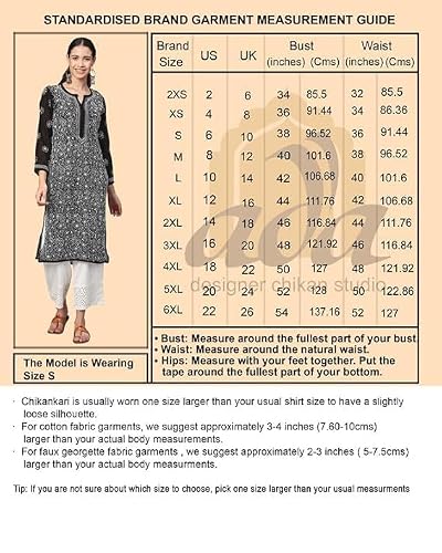 Ada Hand Embroidered Lucknowi Chikankari Cotton Kurta Kurti for Women A411691 Mauve (4XL)