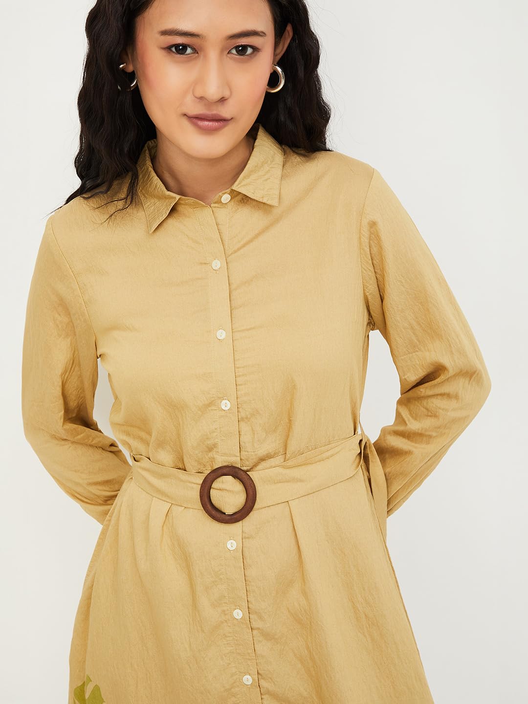 Max Women's Polyester A-Line Below The Knee Dress