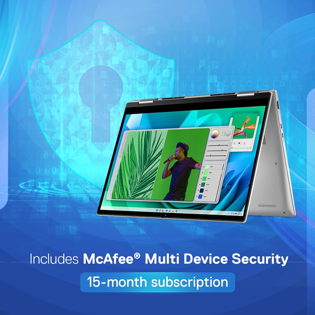 Dell Inspiron 7430 2in1 Touch Laptop, Intel Core i7-1355U Processor/16GB/512GB SSD/14.0" FHD+ 16:10 Aspect Ratio/Active Pen/Backlit KB + FPR/Windows 11 + MSO'21/McAfee 15 Months/Platinum Silver/1.58kg