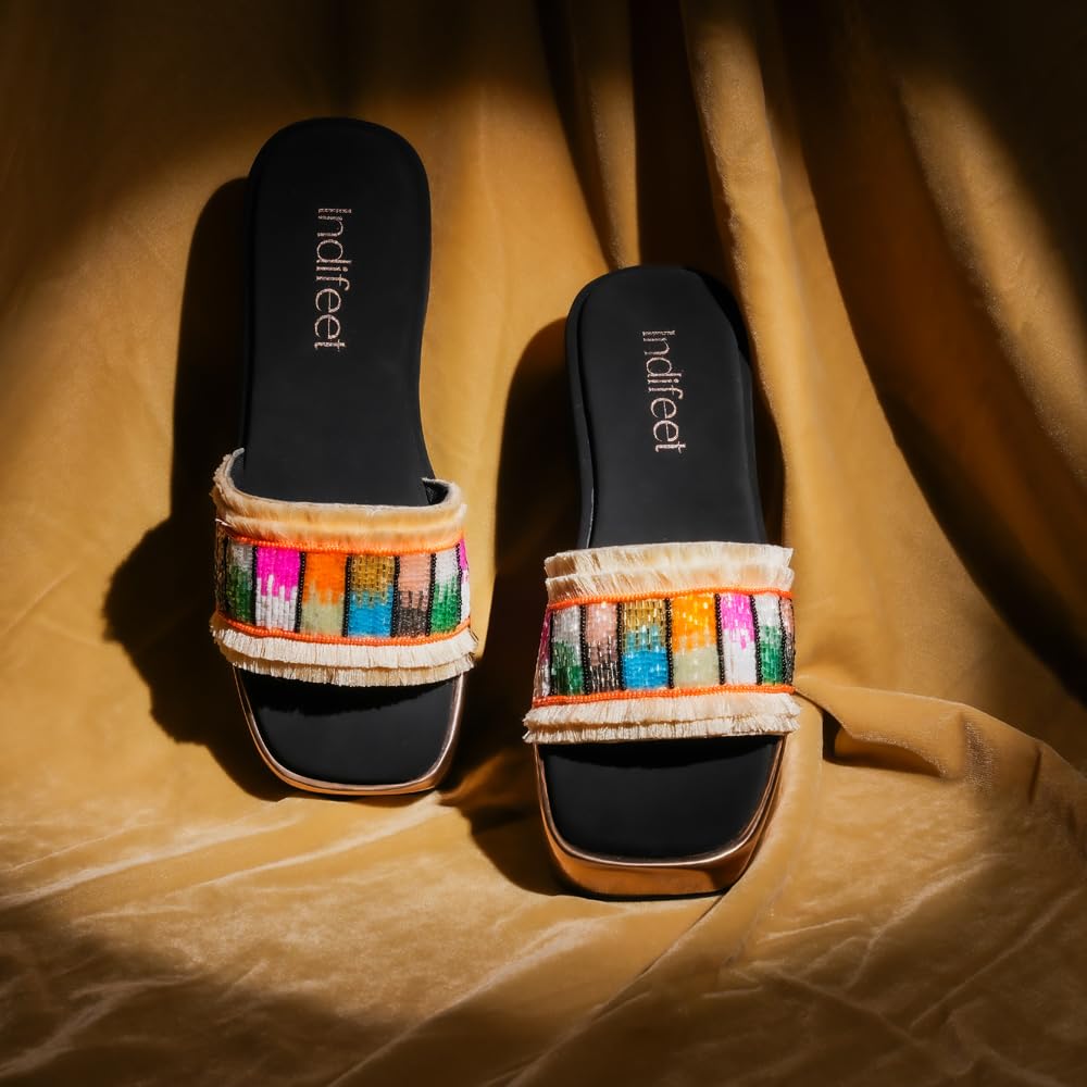 Indifeet Platform Heels for Women Woman Stylish Wedges Sandals Ladies Latest Heel Chappals Girls Comfortable Wedge Sandal Female Fancy Chappal Footwear Women’s Trendy Fashion Flatform