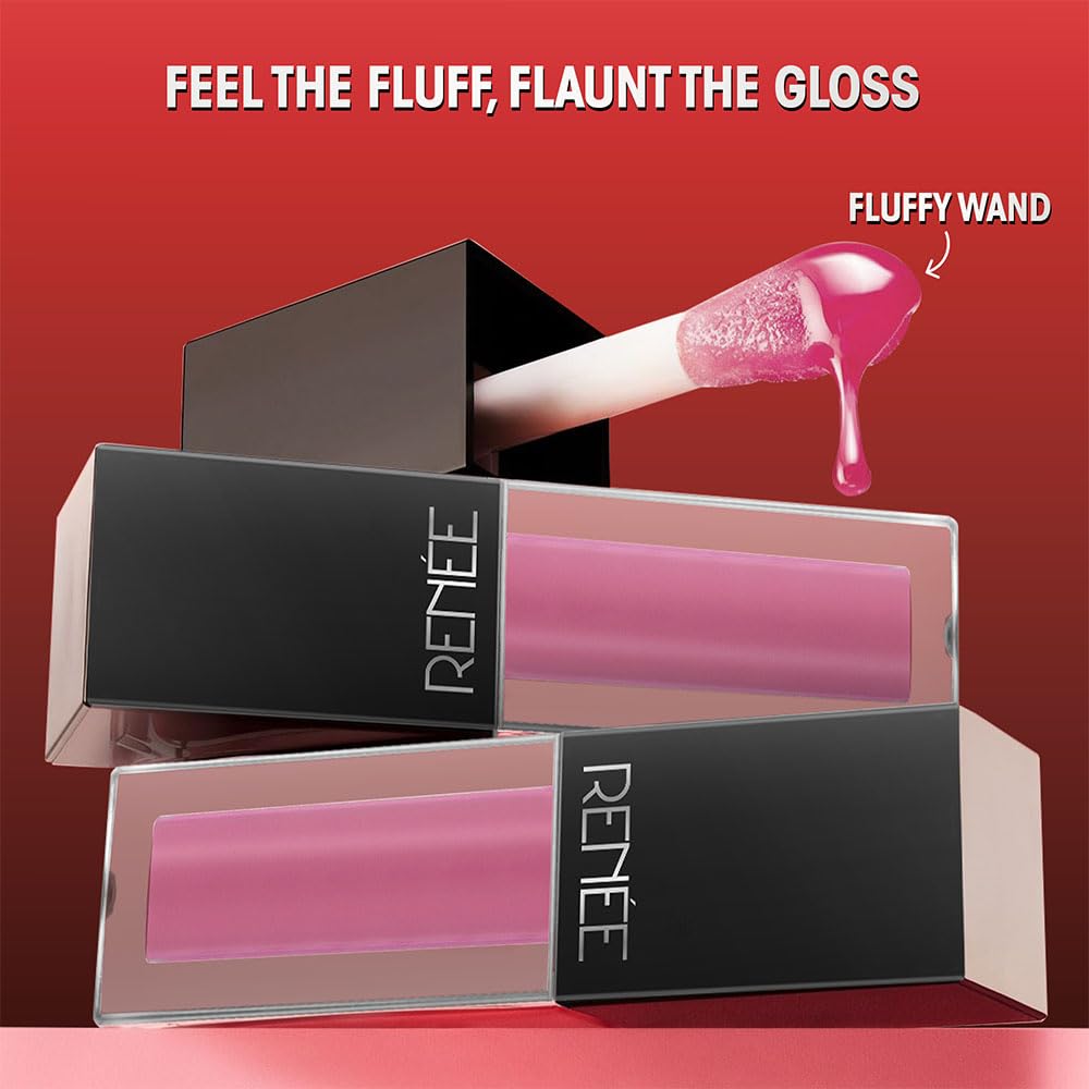 RENEE Hot Sauce Plumping Lip Gloss - Mauve Pepper, Ultra Glossy Finish, Lightweight & Nourishing, for Fuller Juicy Lips, Jojoba Oil, Sweet Almond Oil & Vitamin E Infused