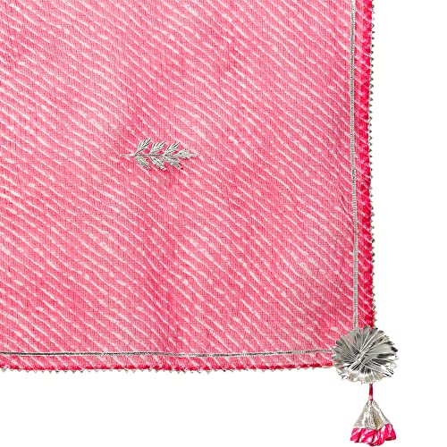 Divena Pink Lehriya lehenga dupatta set