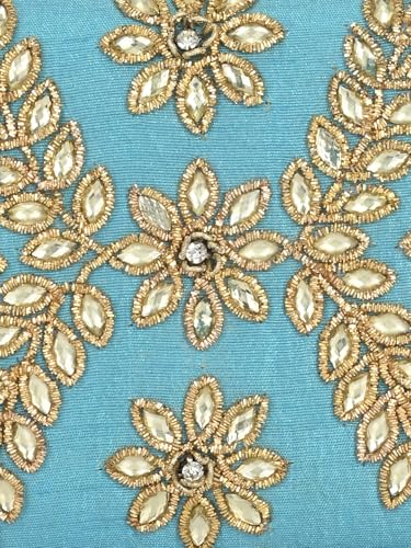 TOOBA Women's Light Blue Handicraft Beautiful Bling Box Clutch Bag for Wedding, Banquet, Gift Family, & Friends