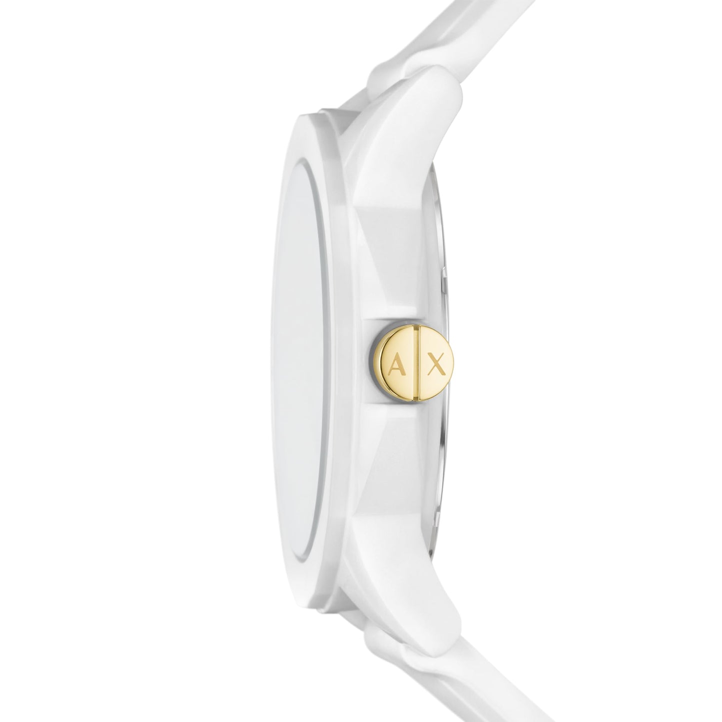 Armani Exchange Silicone Analog White Dial Women's Watch-Ax7126