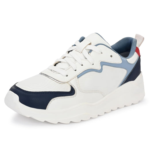 Cruiser Men's Dexter White-Blue Chunky Sneakers_11 UK (2513-2)