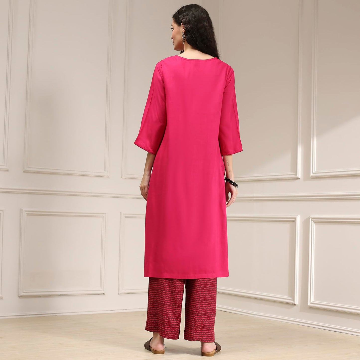 BIBA Women's Rayon Kurta Set