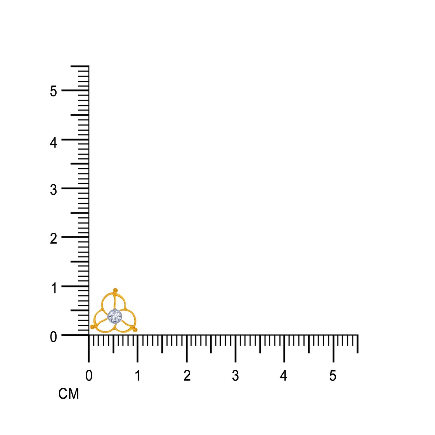 P.C. Chandra Jewellers 14KT Yellow Gold Stud Earrings for Women - 0.72 Grams