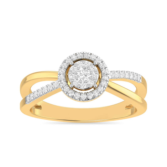PC Jeweller The Orbicular 18KT Yellow Gold and Diamond Ring for Women