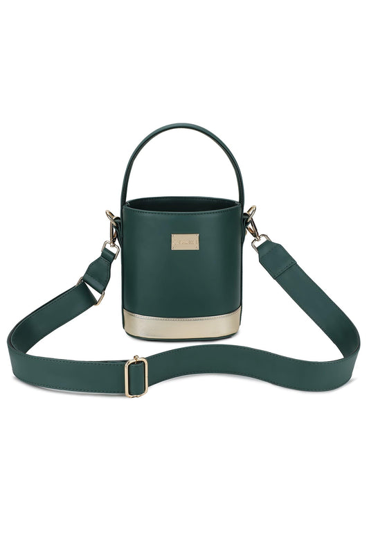 RASHKI TROI- Womens Handbag | Spacious | Detachable Shoulder Strap | Zipper closure | Party bag (Green)