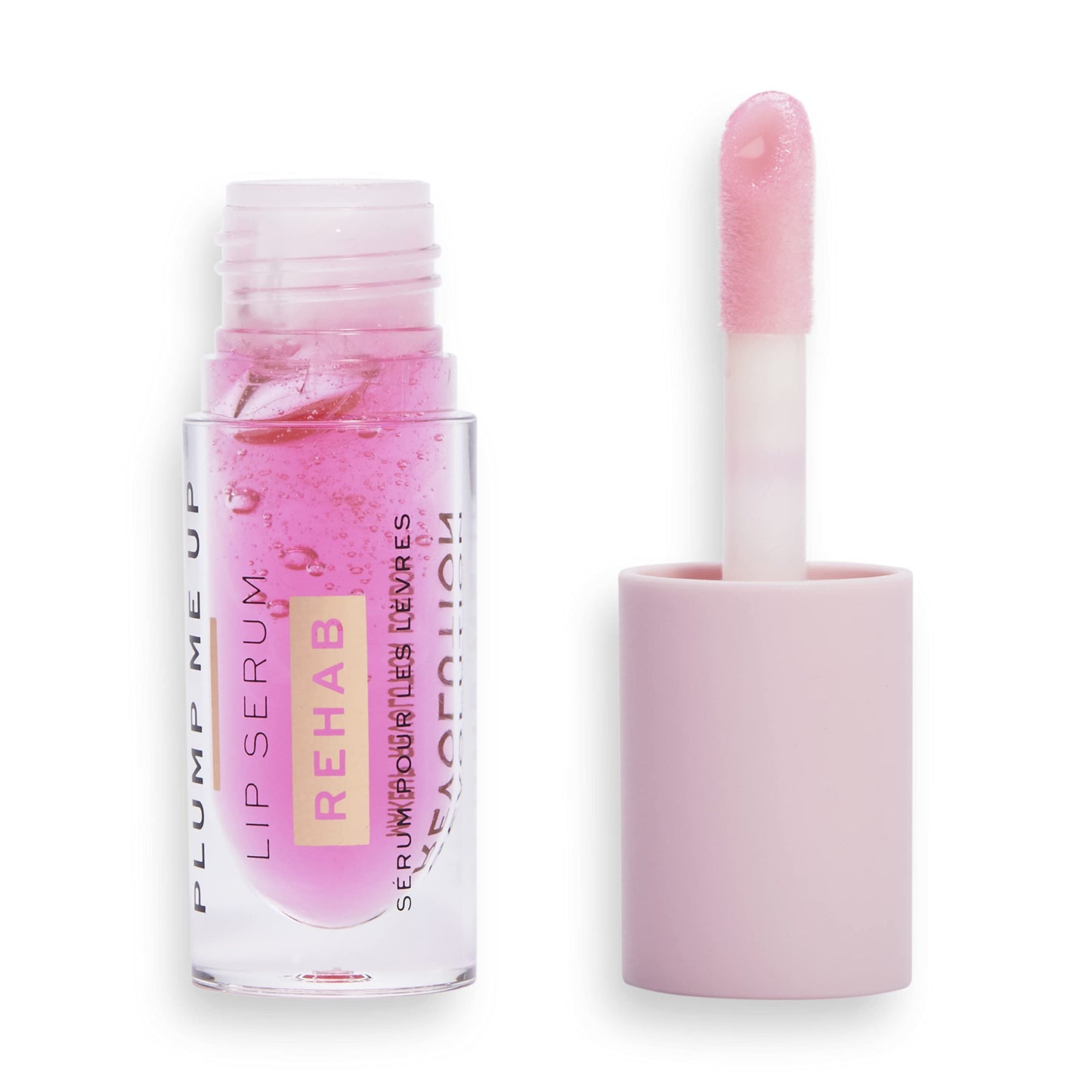 Makeup Revolution Rehab Plump Me Up Lip Serum for Dry and Chapped Lips, Nourish & Hydrate, Coconut Oil, Paraben & Cruelty-Free, Lip Oil Gloss - 4.6 Ml