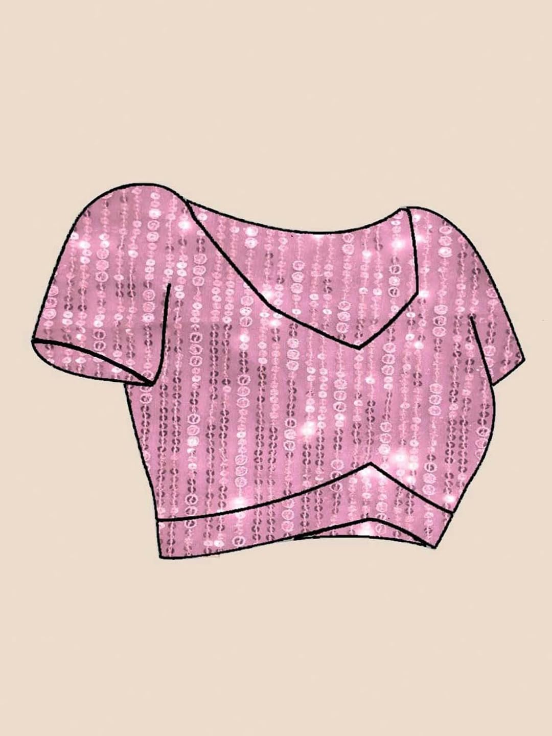 AKHILAM Women's Mauve Net Embellished Lace Work Saree with Unstitched Blouse Piece (AAVYA3501_HV)