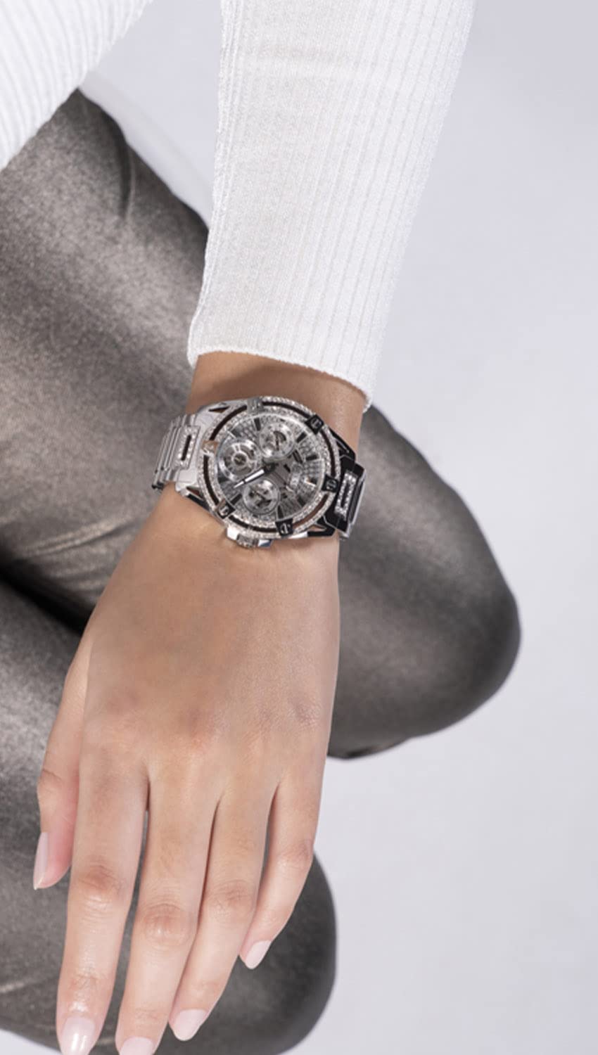 GUESS Chronograph Silver Dial Women's Watch-GW0464L1