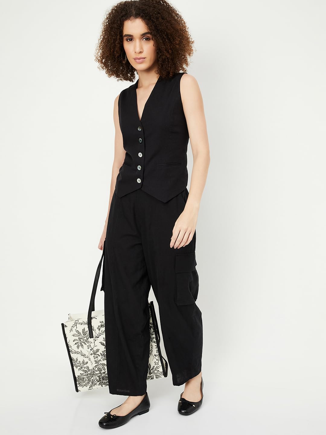 Max Women's A-Line Coat (MG48012_Black