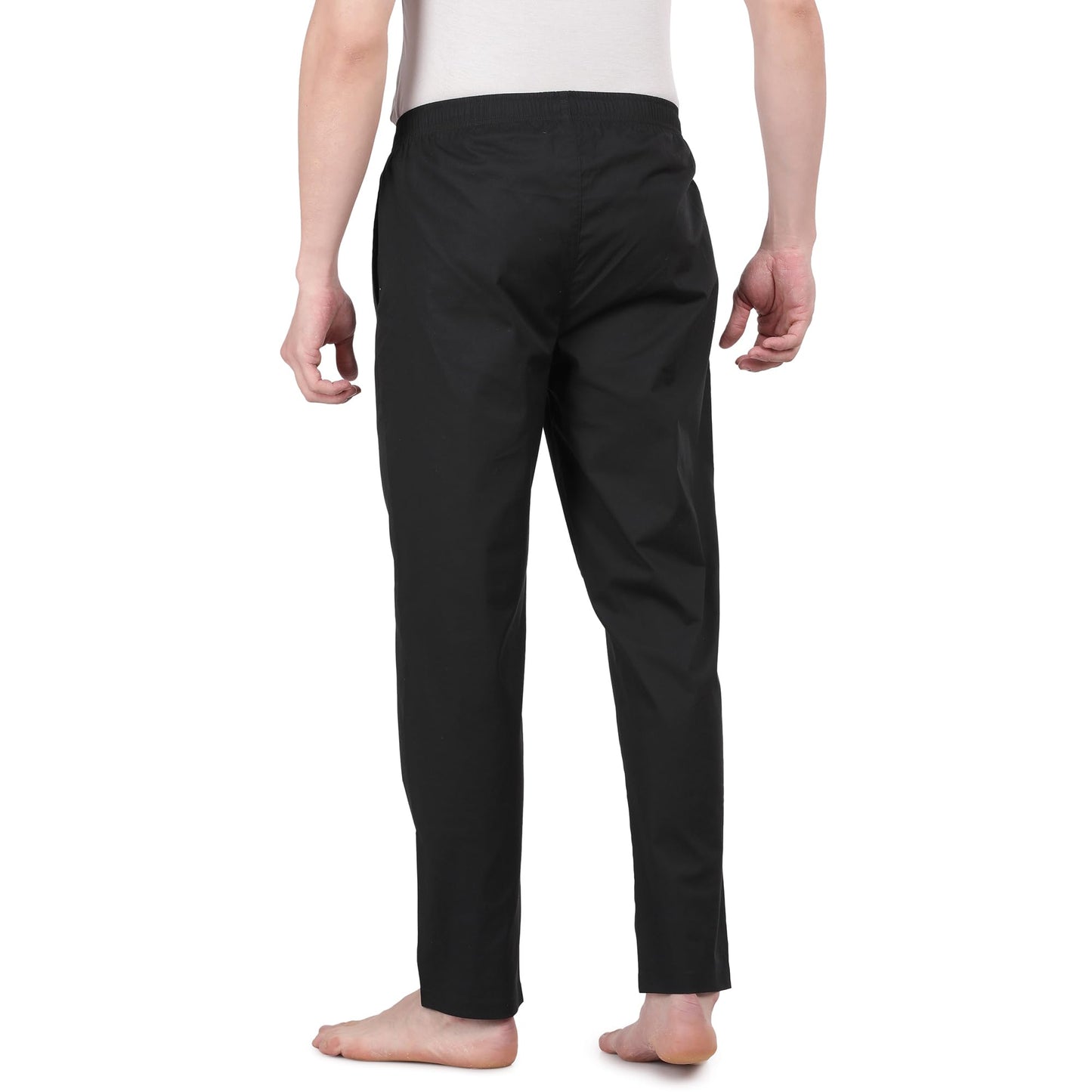 Pepe Jeans Men's Solid Woven Pyjama - BLACK - Small