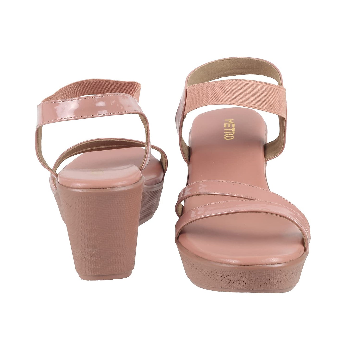 Metro Women Pink Wedge Heel Sandal - SaumyasStore