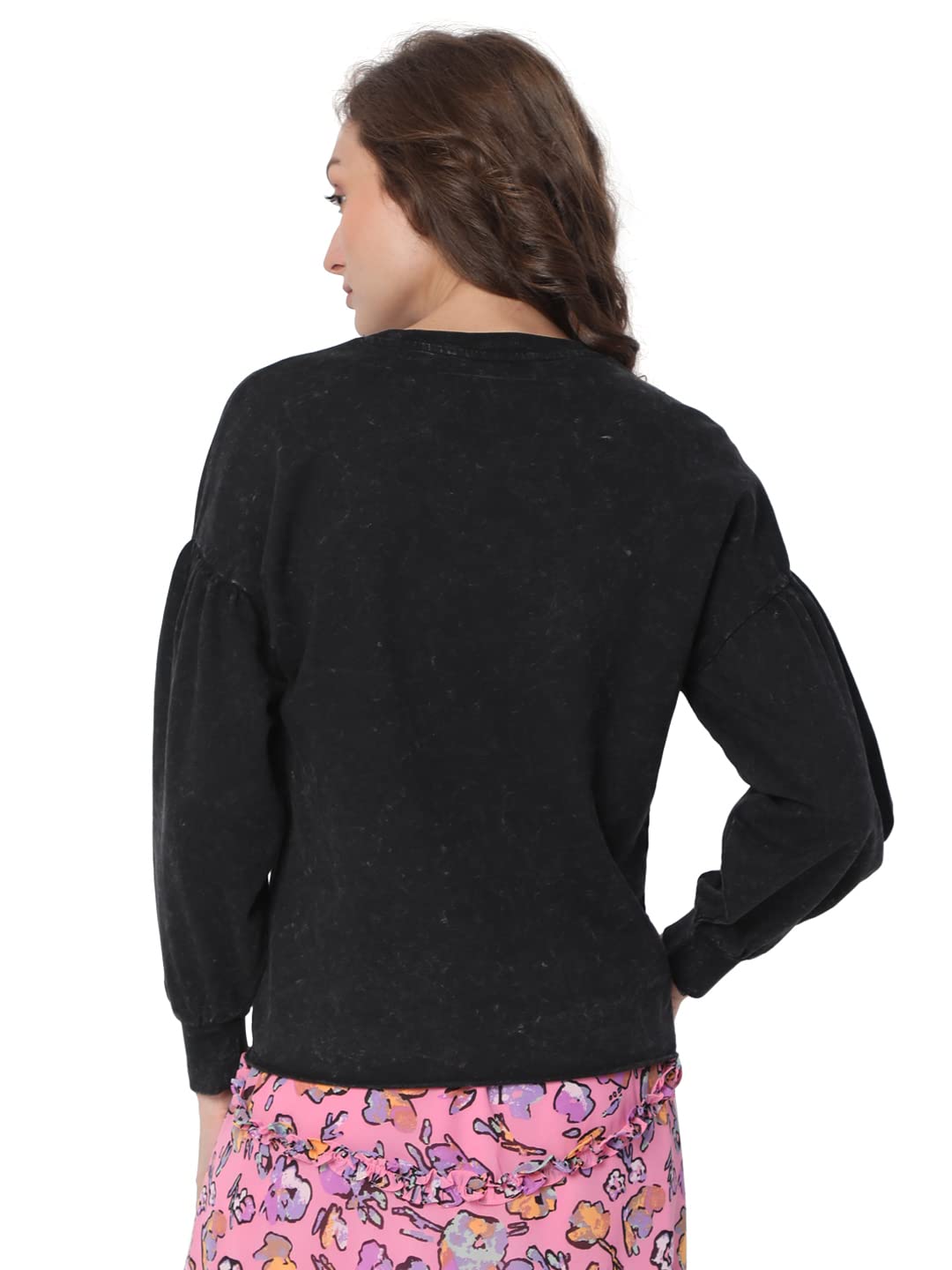 VERO MODA Regular Fit Sweater(114950002_Jet Black_S)