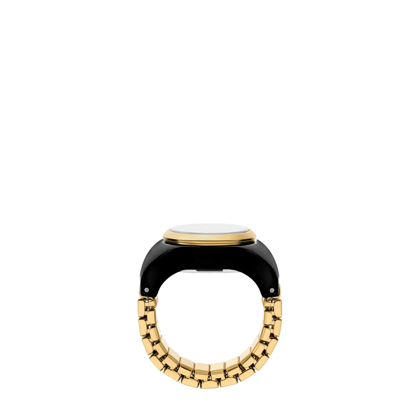 Fossil Analog Women Black Gold Watch Ring Quartz Stainless Steel Watch ES5413