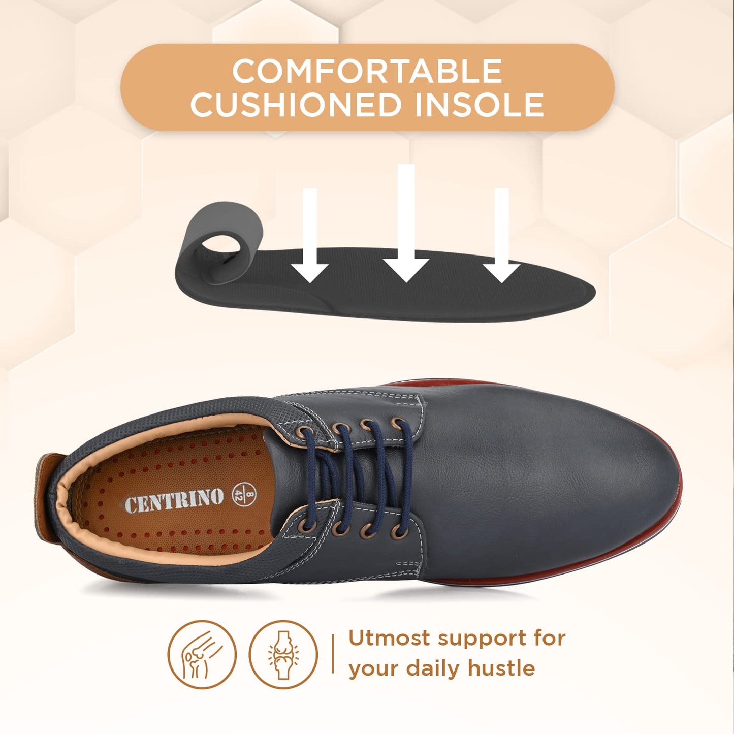 Centrino Men's 6019 Navy Sneakers_6 UK (6019-04)