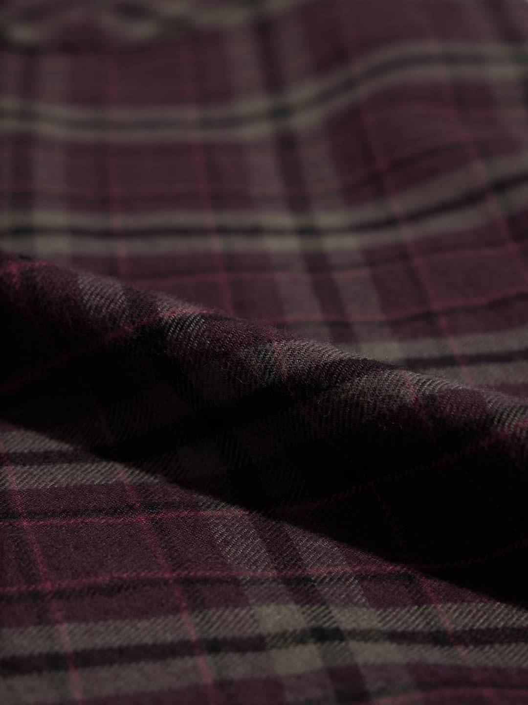 The Souled Store Plaid: Autumn Men and Boys Long Sleeves Collared Neck Button Front Cotton Relaxed Shirts