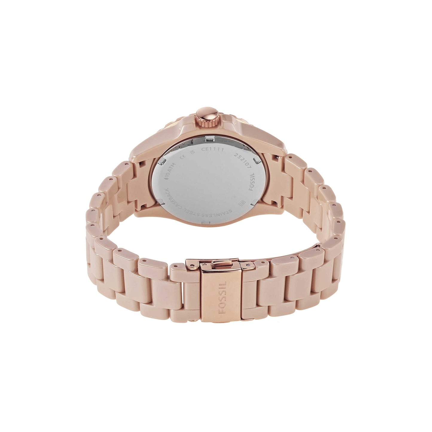 Fossil Analog Ceramic Brown Dial and Band Women's Watch-CE1111