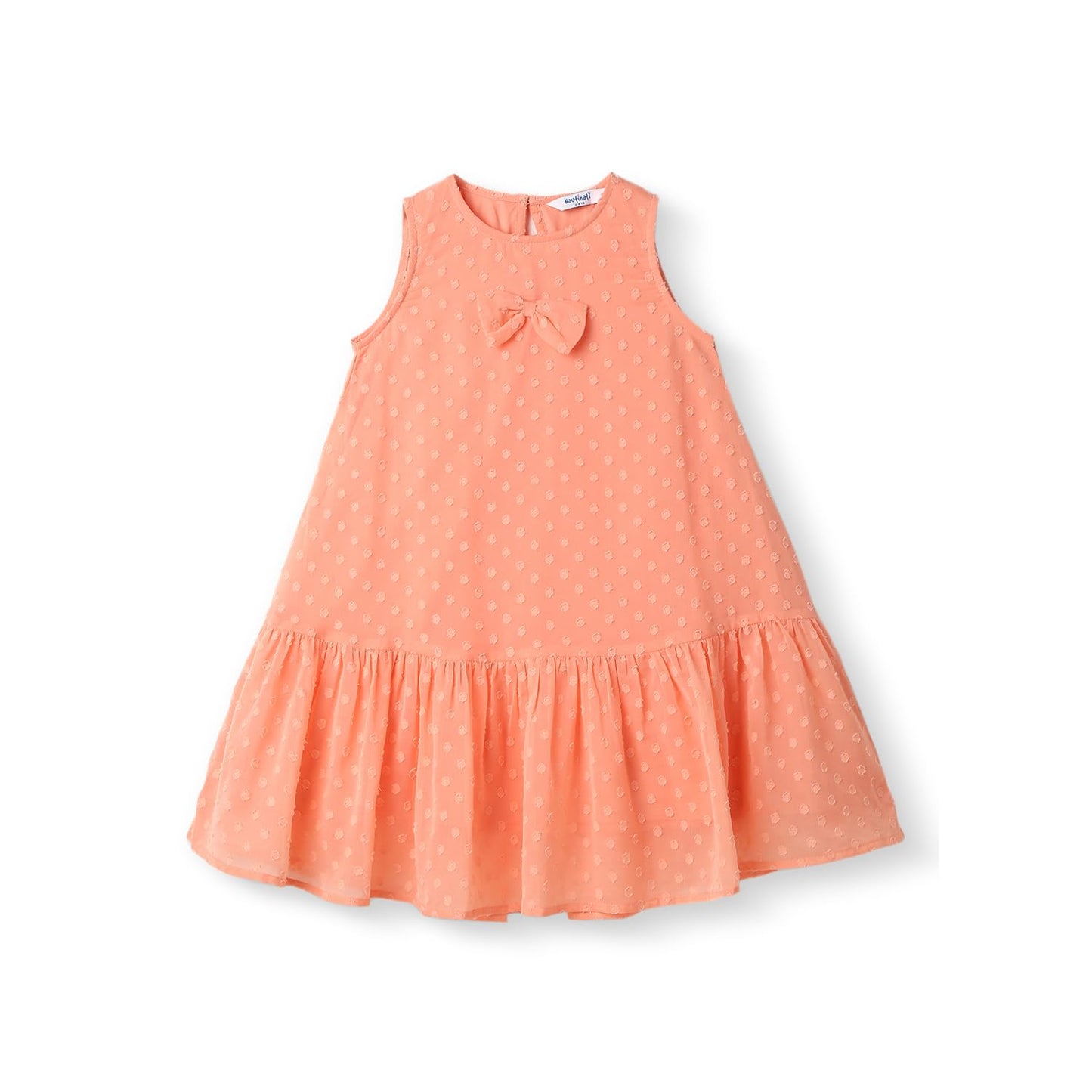 nauti nati Girl's Chiffon Modern Above The Knee Casual Dress