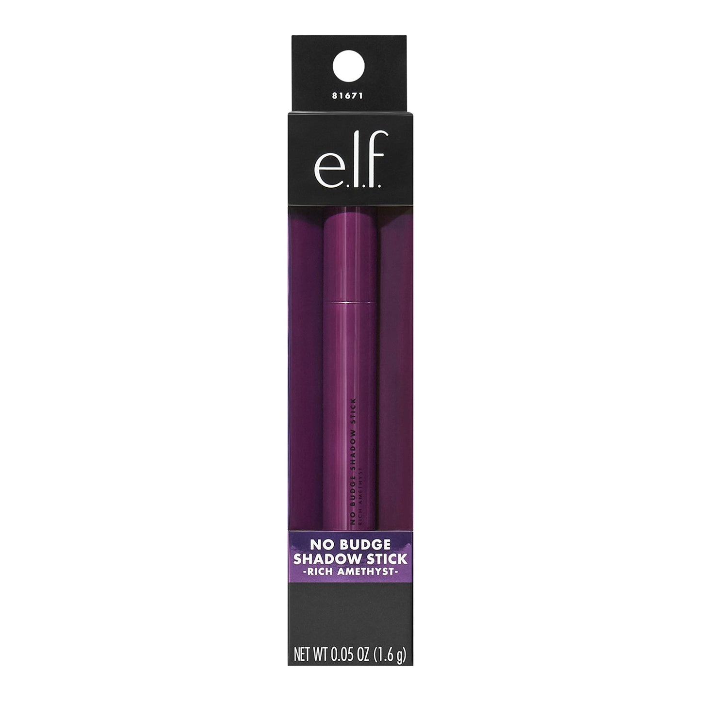 e.l.f. No Budge Shadow Stick, Long-Lasting Cream Eyeshadow Stick For High-Pigment, Metallic Color, Vegan & Cruelty-Free, Rich Amethyst
