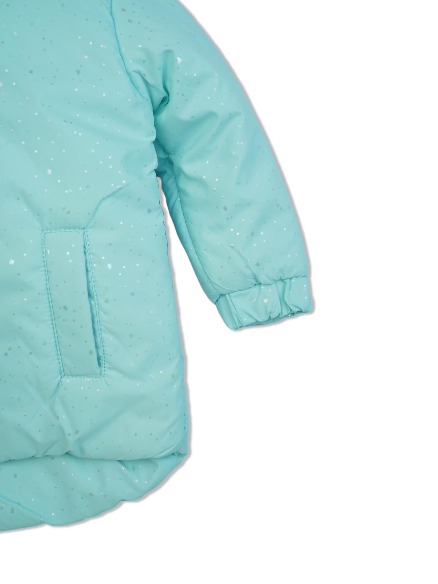 BODYCARE Girls Polyester Standard Length Quilted Winter Jacket| Full Sleeves| Hooded | Light Green (6-12M)
