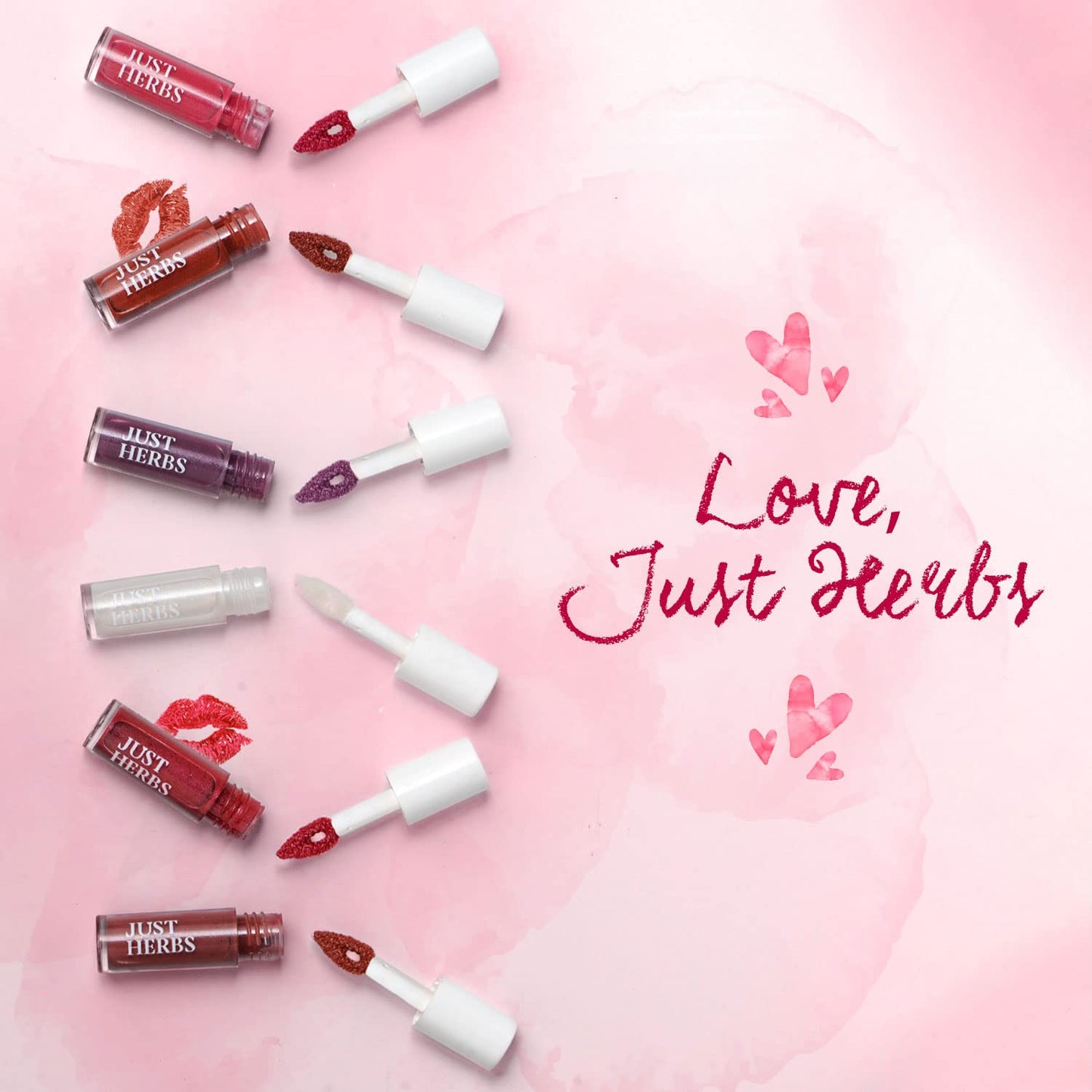 Just Herbs 4 IN 1 Lip Gloss for Women, Serum Infused Non-Sticky Glossy and Hydrating Lip Gloss 4g (Soft Lush)