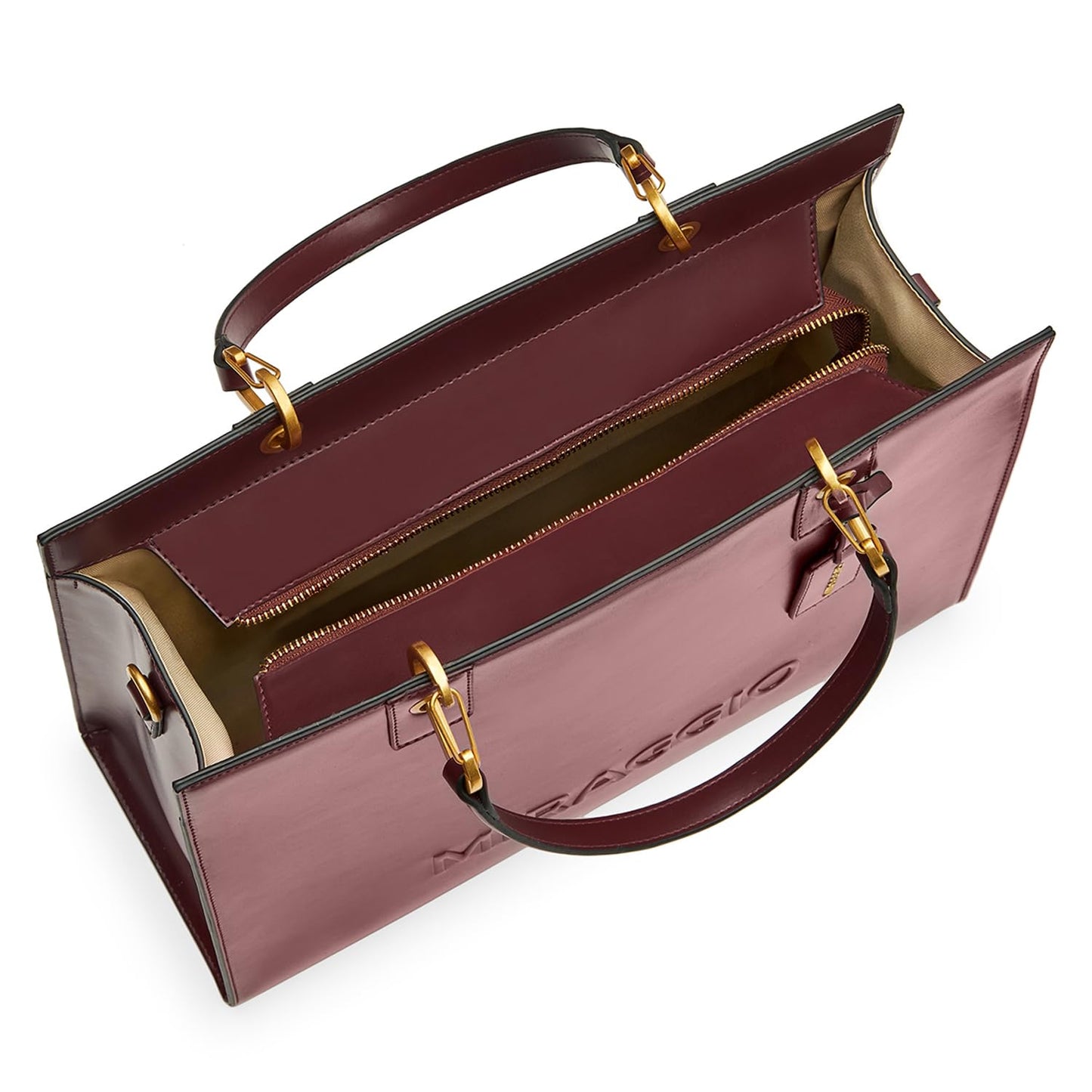 Miraggio Ace Laptop Tote Bag For Women With Detachable Sling Strap | Fits Upto 14 Inches Laptop | Office Bag For Women Stylish (Wine)