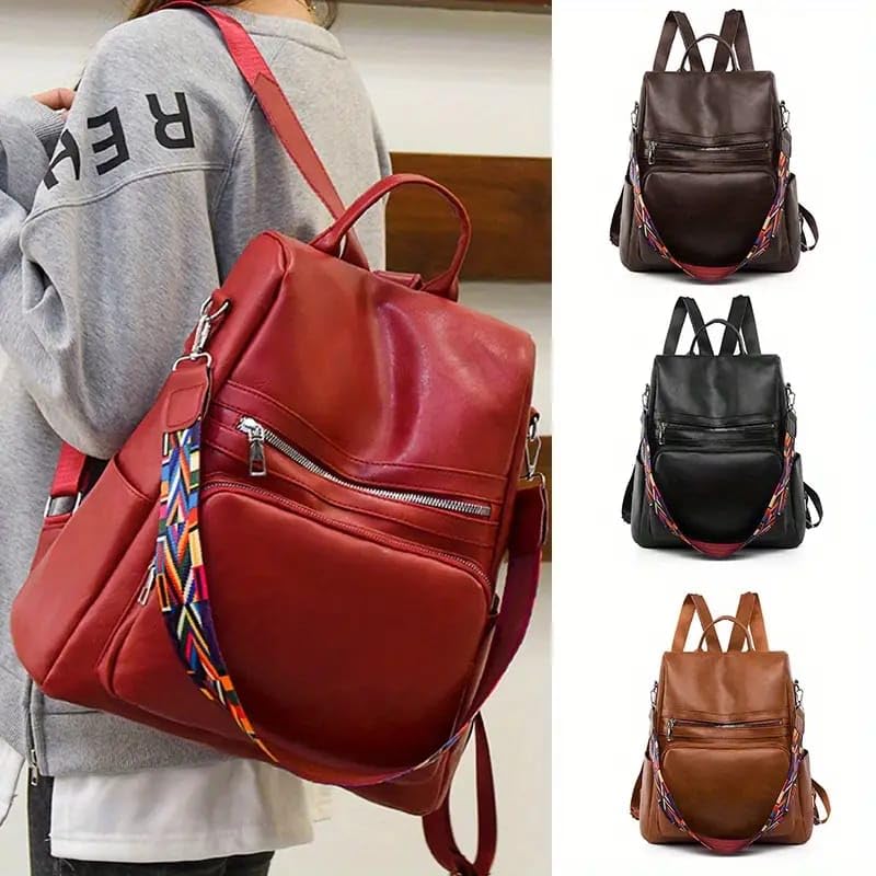 TrueArch Women BackPacks Stylish Embellishments Interior Organizer Pockets,&Lockable Zippers For. (Maroon)